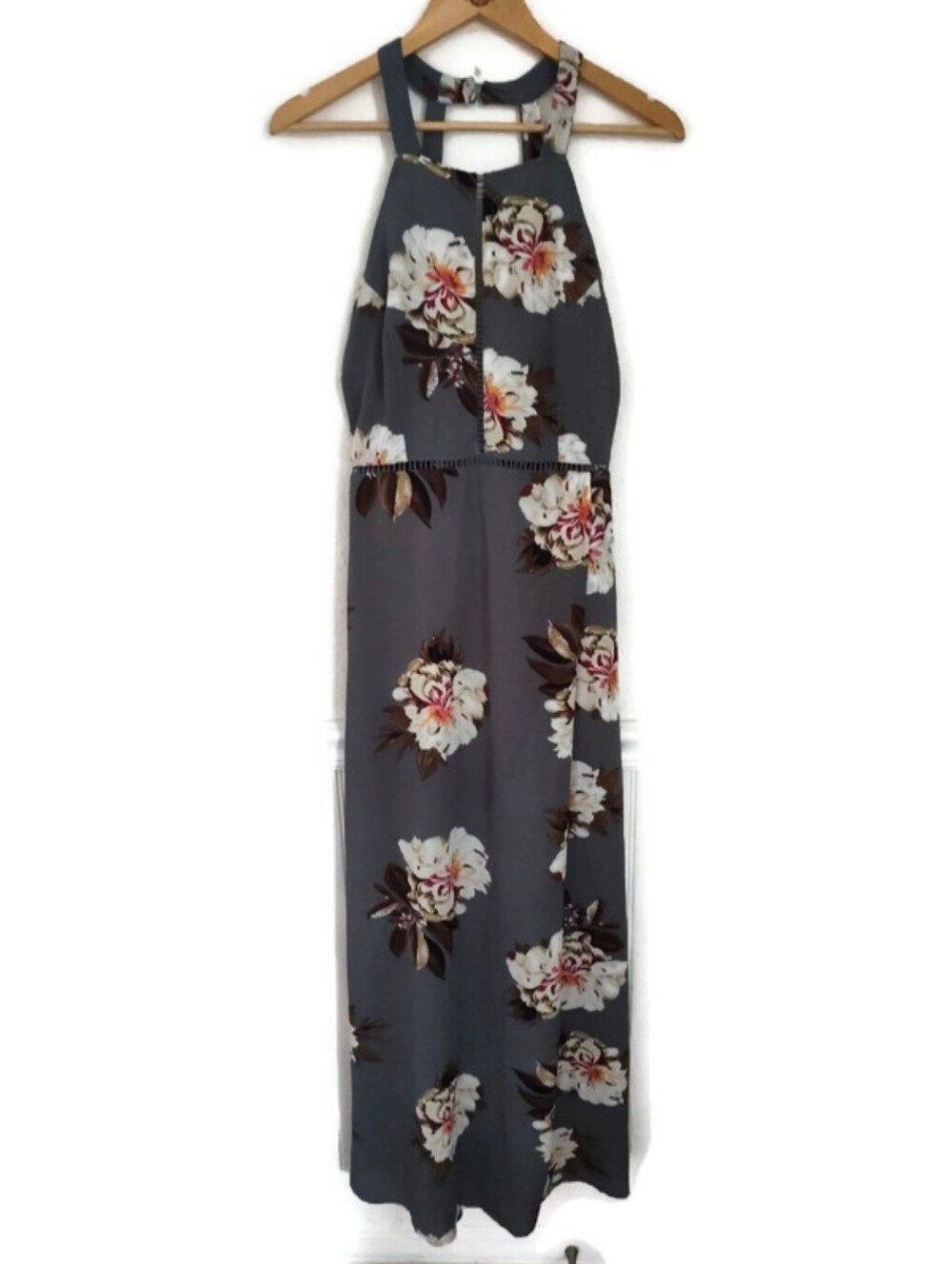 Beautiful Floral Sleeveless Long Maxi Dress Size Large